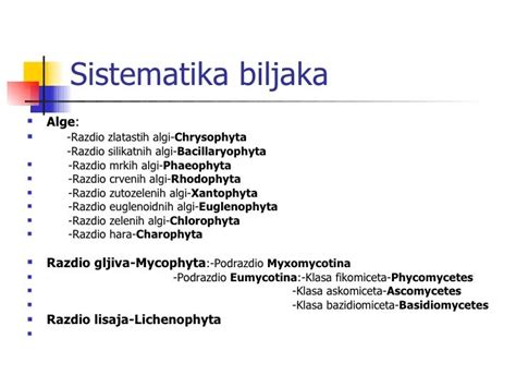 Sistematika biljaka