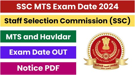 SSC MTS Exam Date 2024 Out Schedule Notice For MTS And Havaldar 9583