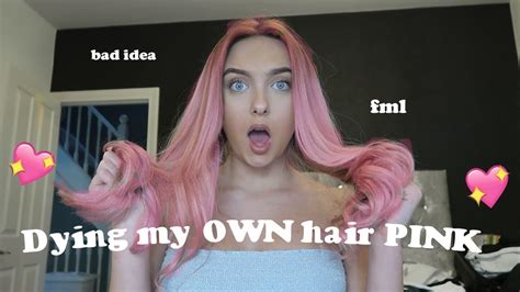 I Dyed My Own Hair Pink 0 100 Transformation Youtube