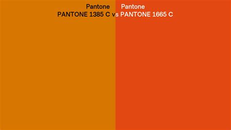 Pantone 1385 C Vs PANTONE 1665 C Side By Side Comparison