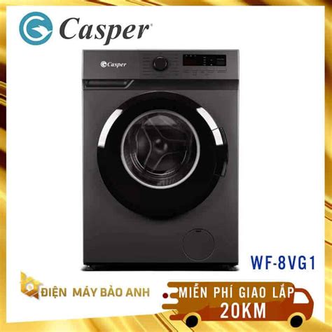 Máy giặt Casper 8kg WF 8VG1 cửa trước 2023 Miễn phí giao lắp 20km