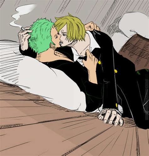 Zoro X Sanji Zosan Desenhos Animados One Piece Fanart Gambaran Images