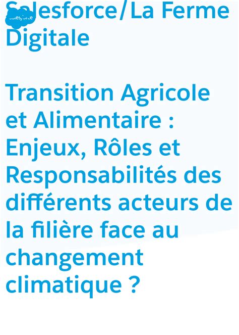 Afterwork Salesforce La Ferme Digitale Transition Agricole Et