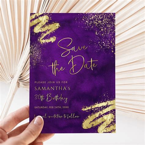 Luxury Save The Date Etsy