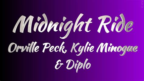 Orville Peck Kylie Minogue And Diplo Midnight Ride Karaoke Version