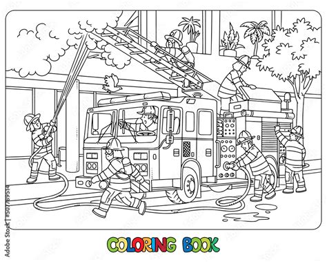 Firefighter Truck Coloring Page