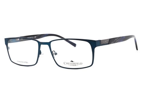 461691 Chesterfield 42 Xl Eyeglasses Matte Navy Clear Lens