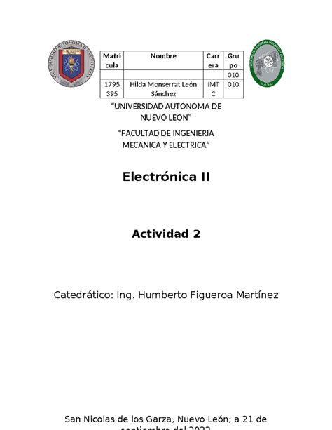 Actividad Matri Cula Nombre Carr Era Gru Po Hilda