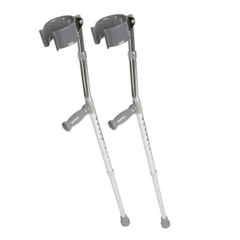 Medline Aluminum Forearm Crutches Adult Pair