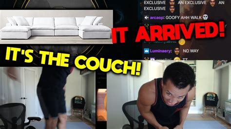 Tyler1 Reaction To His 21000 Couch Finally Arriving Youtube