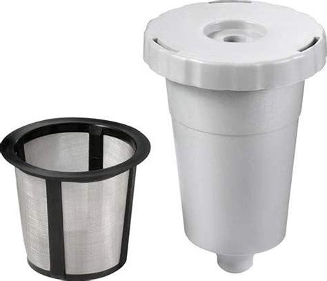 Reusable Coffee Holder And Filter Set Grey 3 Part With Filter Basket Works With Keurig My K Cup