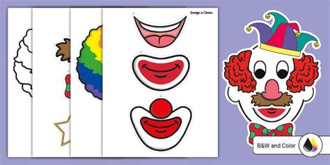 Design A Clown Cut And Paste Craft Activity Teacher Made