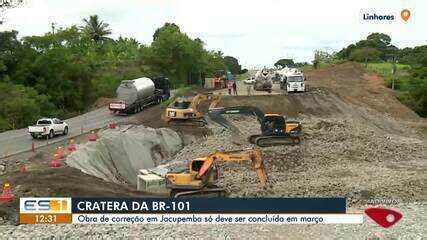 Eco101 atrasa obra de recuperação do asfalto que cedeu na BR 101 no ES