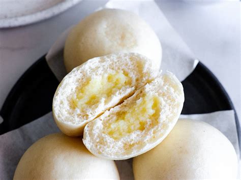 Dim Sum Steamed Custard Buns Nai Wong Bao One Happy Bite