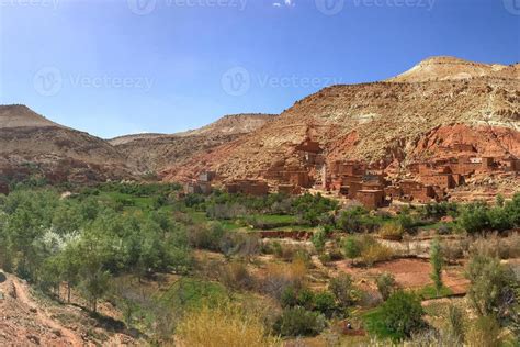 A village in Morocco dry desert 1 17110933 Stock Photo at Vecteezy