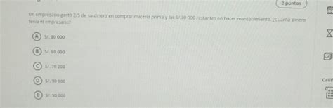 Solved Puntas Un Empresario Gasto De Su Dinero En Comprar