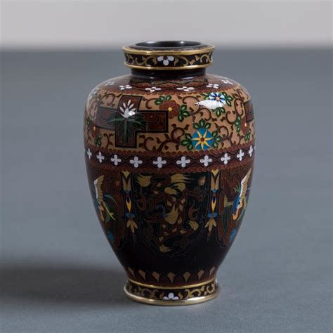 Japanese Cloisonné Enamel Vase By Inaba 1990s For Sale At 1stdibs Inaba Cloisonne