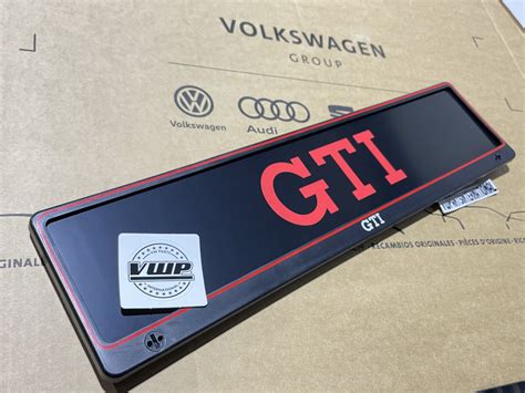 Volkswagen Gti Show Number License Plate With Holder Surround