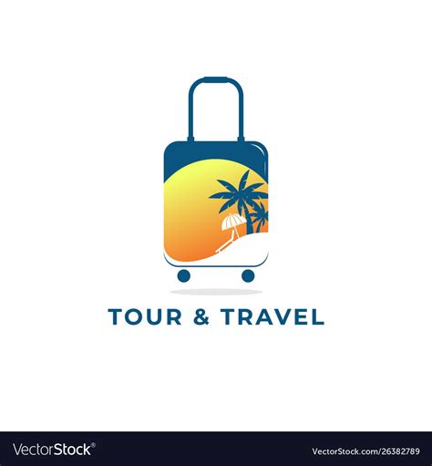 Tour and travel logo icon Royalty Free Vector Image