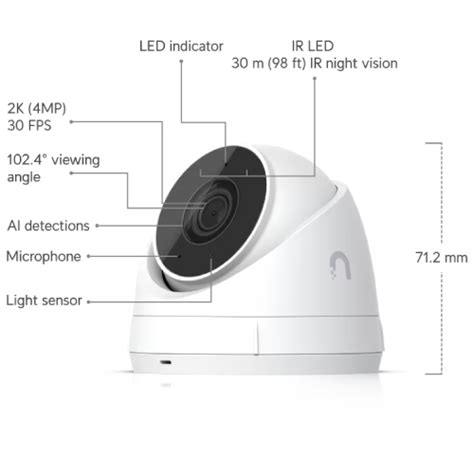 Ubiquiti Uvc G Turret Ultra Unifi Protect White Hd Poe Turret Ip Camera