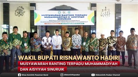 Wabup Risnawanto Hadiri Musyawarah Ranting Terpadu Muhammadiyah Dan