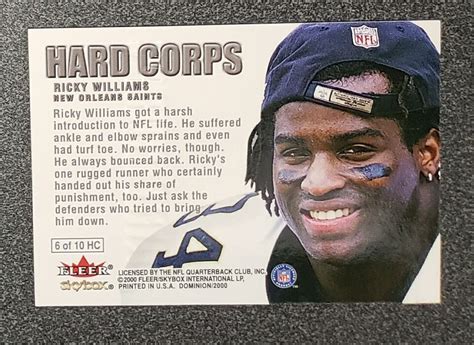 2000 Fleer SkyBox Dominion Hard Corps 6 Ricky Williams EBay