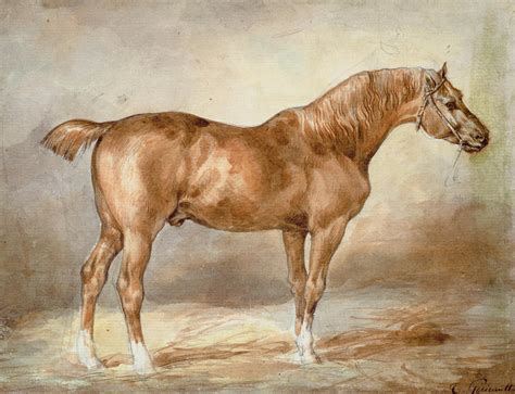 A Docked Chestnut Horse Painting By Theodore Gericault Pixels