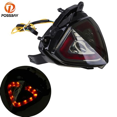 Possbay Motorcycle Taillight Turn Signal Lamp V Integrated Led Tail