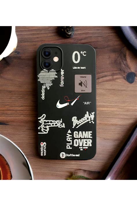 CandyCase Iphone 11 Desenli Köşeli Lansman Kılıf Logolu Kamera Korumalı