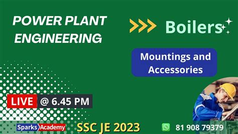 SSC JE 2023 Boilers 2 Mountings Powerplant Engineering Mechanical