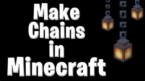 How To Make Chains In Minecraft YouTube