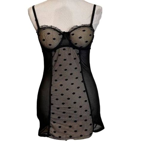 Hot Kiss Intimates Sexy Nighty Size Small Black Depop