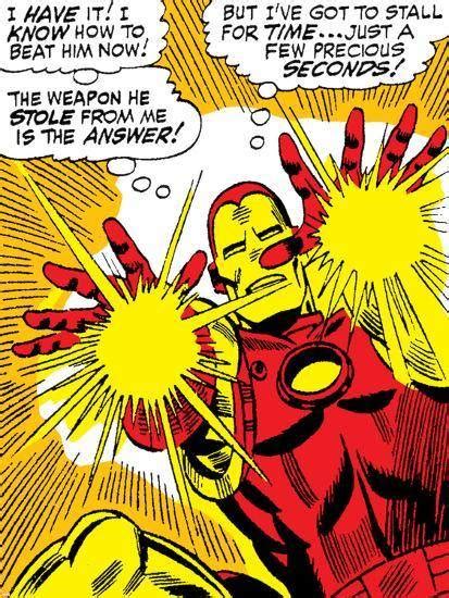 Marvel Comics Retro The Invincible Iron Man Comic Panel Fighting And