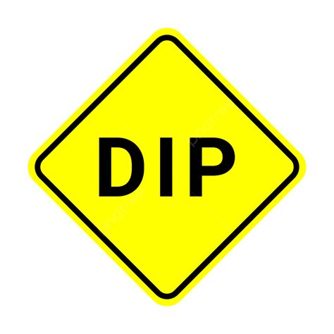 Dip Road Sign, Dip Sign, Dip, Dip Sign Vector PNG and Vector with ...