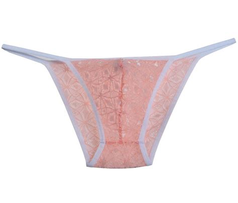 Men S Sheer Jacquard Rhombus Lace Briefs Underwear Pouch Open Side Bikini Briefs EBay