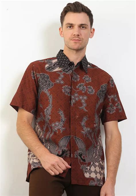 Jual Arjuna Weda Hem Batik Body Fit Manuk Kembar Original Zalora