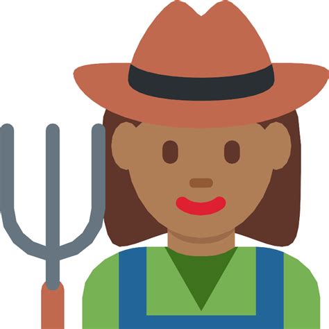 Woman Farmer Medium Dark Skin Tone Vector Svg Icon Svg Repo