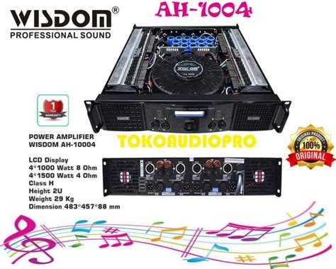 Jual Wisdom Ah Channel Power Amplifier Original Di Lapak