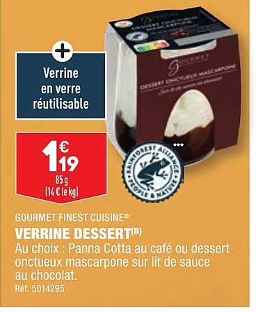 Promo Verrine Dessert Gourmet Finest Cuisine Chez Aldi Icatalogue Fr