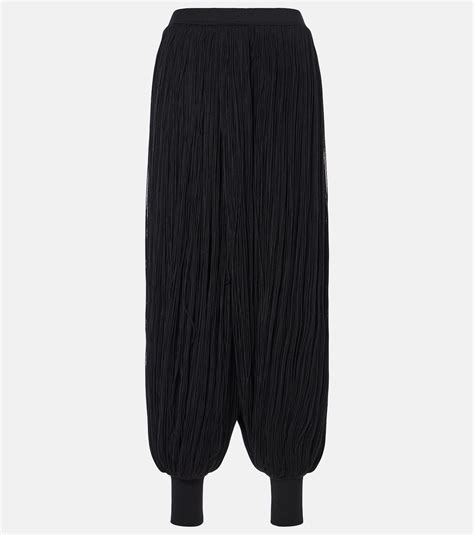 Fringed Wool Balloon Pants In Black Alaia Mytheresa