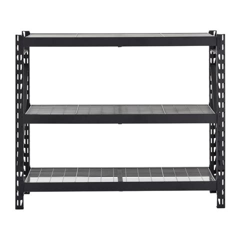 Husky 3 Shelf Welded Steel Garage Storage Shelving Unit With Wire Deck