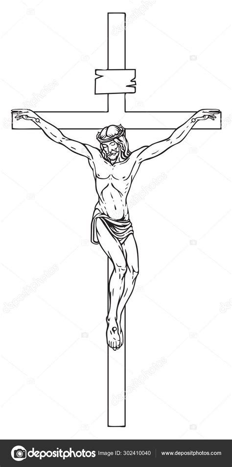 Crucifixion Of Jesus Christ A Religious Symbol Stock Vector Image By