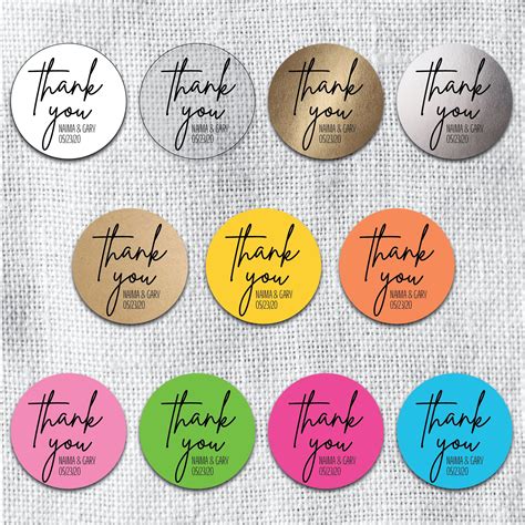 Wedding Thank You Stickers Wedding Favor Stickers Bridal Etsy