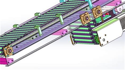 套筒滚子链条输送线3d模型下载三维模型solidworks模型 制造云 产品模型