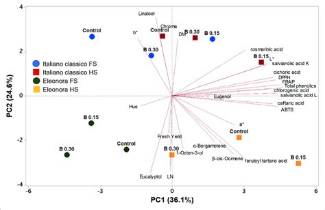 Loading Plot And Scores Of Principal Component Analysis Pca For Download Scientific Diagram