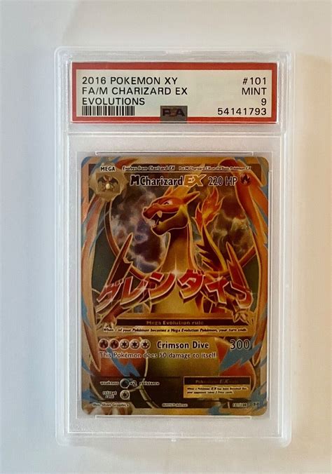 Pokémon Mega Charizard EX XY Evolutions 101 108 Holo Full Art Graded