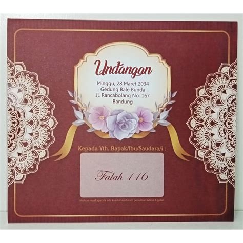 Jual Blangko Undangan Pernikah Falah Free File Setting Harga Murah