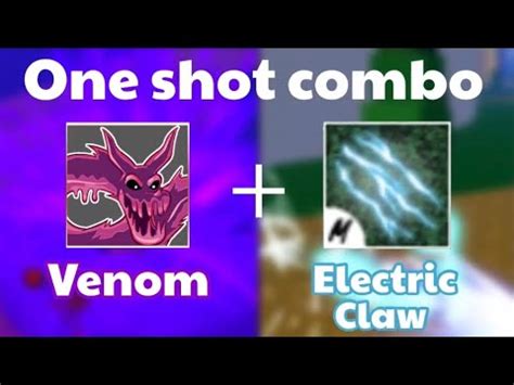 One Shot Combo With Venom Electric Claw Blox Fruit Youtube