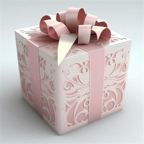 caja de regalo rosa foto premium