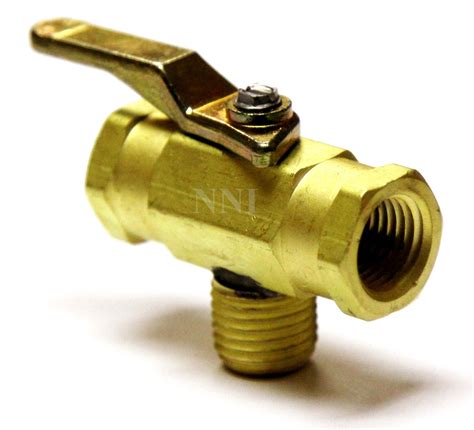 1 4 Npt 3 Way Mini Brass Ball Valve 500 Psi L Port For Fuel Oil Gas